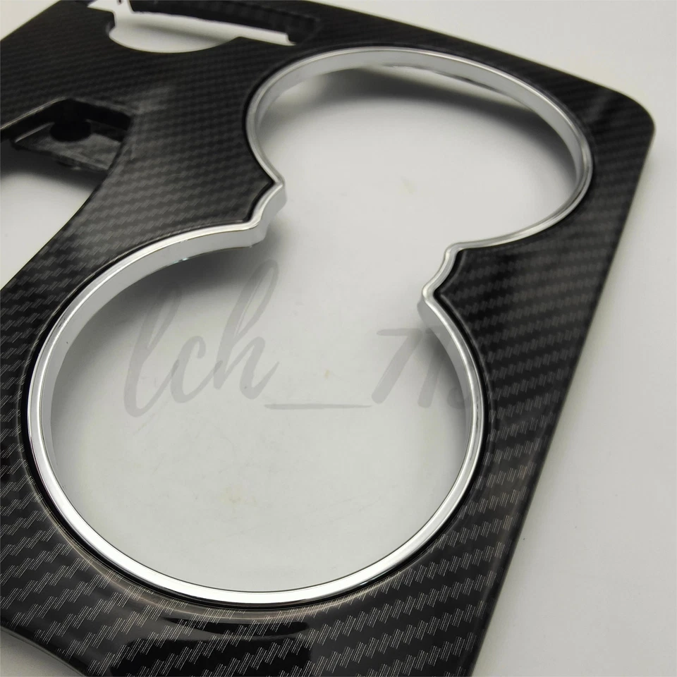 Carbon Fiber Style Center Console Cup Holder Trim for Benz W204 C-Class 2008-14 - Image 3 of 4