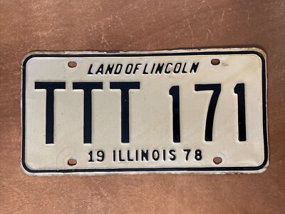 1978 Illinois License Plate # TTT 171 | eBay