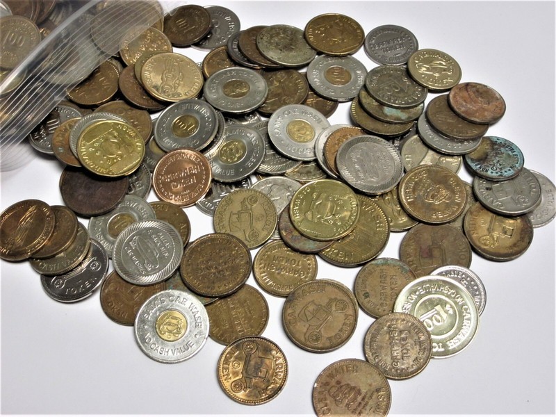 5lbs. Various, Circulated Car Wash Tokens