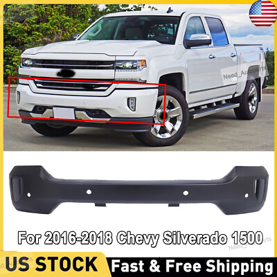 Steel Front Bumper Face Bar for 2016-2019 Silverado 1500 W/Sensor / Fog Hole