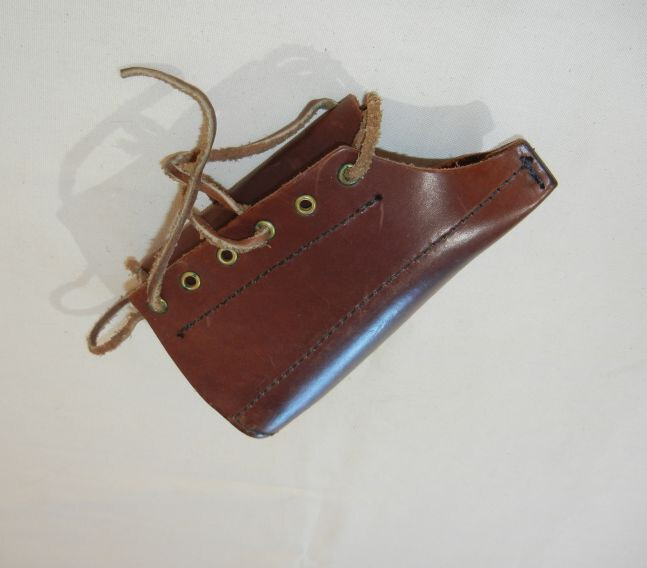 Vtg Cabela's Rifle Recoil Pad Gun Butt Leather Protector Stock LaceUp