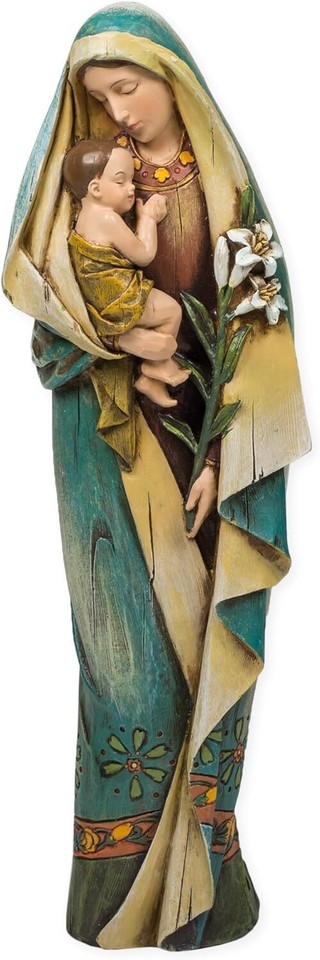 Madonna and Child Statue Blessed Virgin Mary Baby Jesus Figurine ...