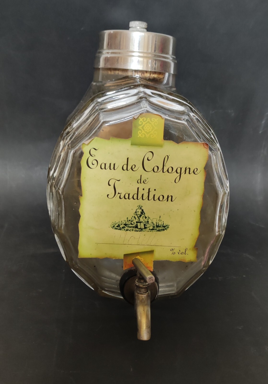 Barrell Container Cologne Fountain Barrel Pharmacy Glass Cologne Water Violet Art Deco | eBay
