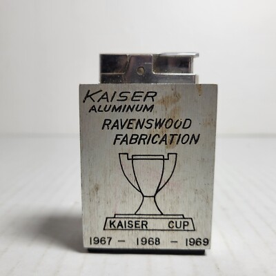 Vtg Lighter Ronson Rover Kaiser Aluminum Ravenswood WV Fabrication Kaiser Cup