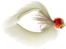 Fly Fishing Flies (Bass, Pike, Muskie, Trout, Gar) Kickin' Clyde White (3 flies)