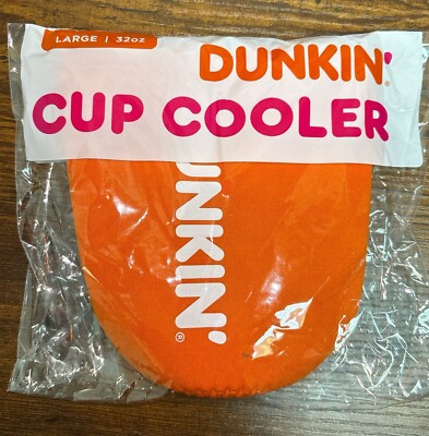 Dunkin Rare 32 Oz Large Cup Cooler Koozie Orange NEW | eBay