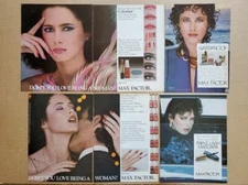 45 DAYLE HADDON clippings collection editorials 1980's MAX FACTOR Ads RARE