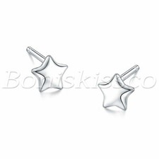 2pcs Women's 925 Sterling Silver Moon Star Earrings Studs Valentine's Day Gift