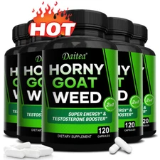 Horney Goat Weed for Men-with Maca,Saw Palmetto,Ginseng,Energy&Endurance,Stamina