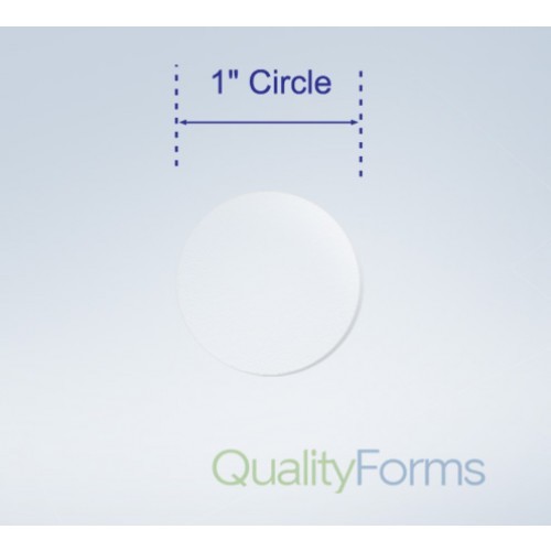 1" Wafer Tab Seals No Perf - Roll of 1,000 (White 1" Wafer Tab Seals No Perf - Roll of 1,000 (White