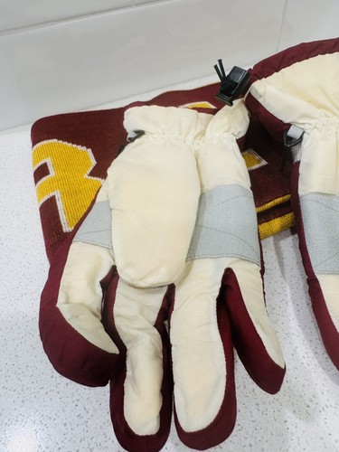 Reebok Washington Redskins Commanders Scarf X Winter Gloves Vtg Rare - Picture 5 of 20