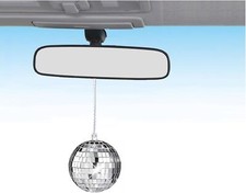Disco Ball Car Accessory, Mirror Hanging,Car Silver 2.3inch 