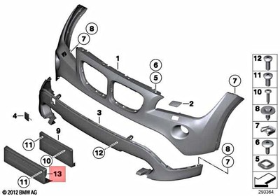 Genuine BMW X1 E84 X1 16d 16i 18d 18dX 18i 20d Licence Plate 