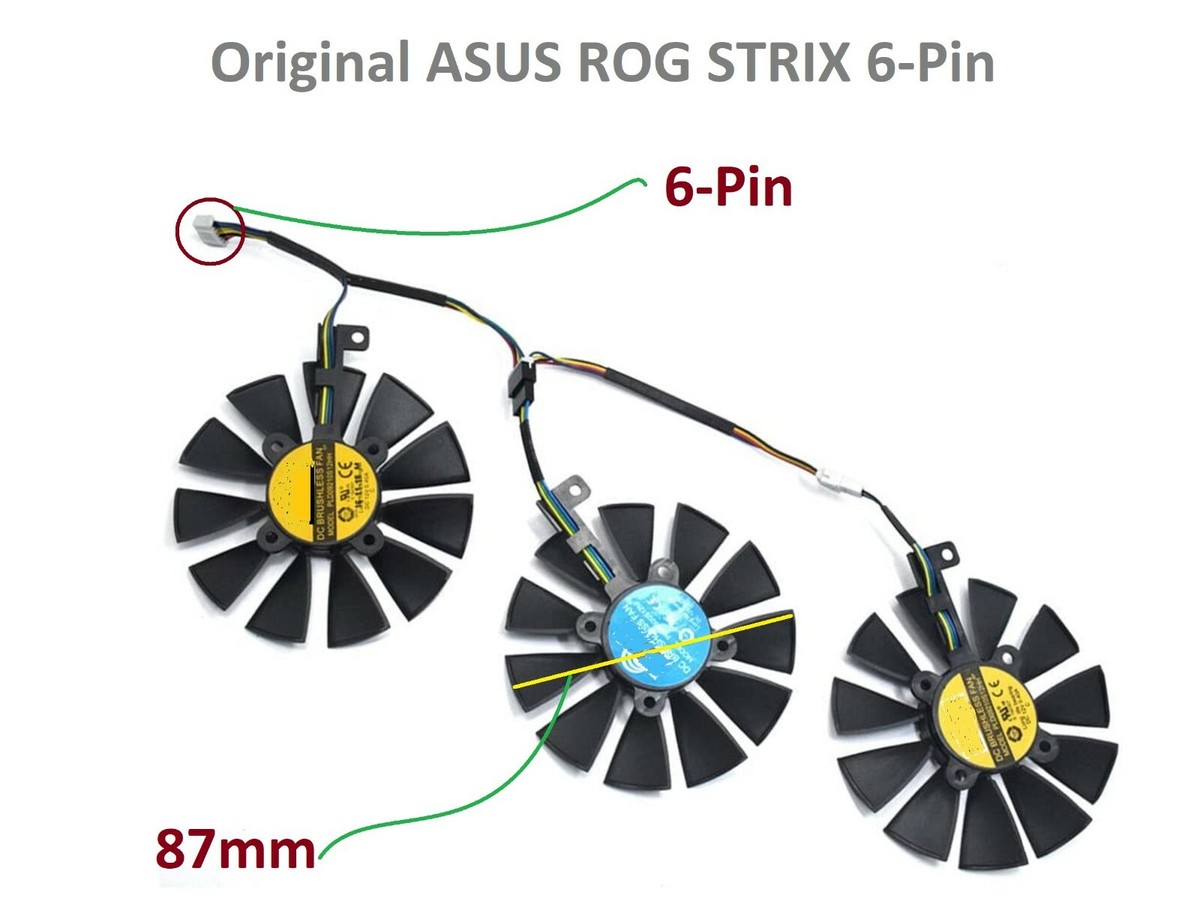 ASUS ROG STRIX GTX 980 1060 1070 1080 Ti R9 390 Triple Fan 6Pin