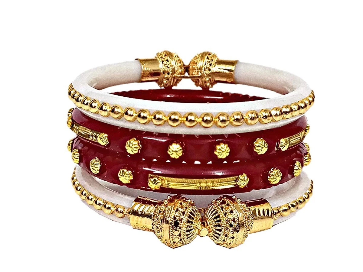 Dual Derby 22kdm Gold Bracelet Pola Badhano 1 Piece Approx Wgt: 0.500 -  0.600 For Women. - 28