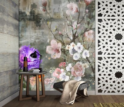 3D Flower Branch 34879NA Wallpaper Wall Murals Removable Wallpaper Fay