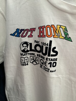 Louis Vuitton x Virgil SS19 “Not Home” Kanas Winds White Tee | eBay