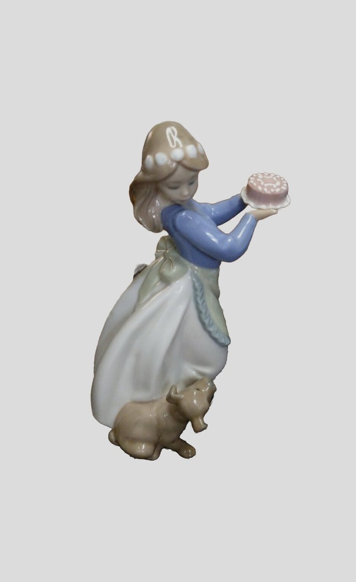 Vintage Nao Lladro Porcelain Puppy's Birthday Figurine Hand Made
