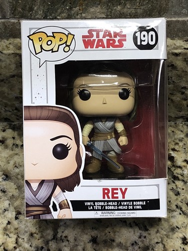 Funko Pop! Star Wars #190 Rey Vinyl Bobble-head Preowned - Picture 7 of 7