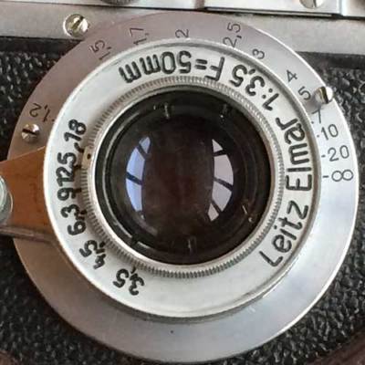 Leica II D Panzerkampf copy chrome in leather case (FED-Zorki copy