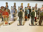 Marx Tin Litho Gun Targets Figures German French  Russian Soldiers Cavalry Lot
