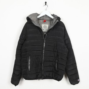 champion padded black puffer jacket
