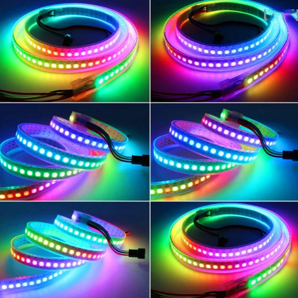 5M 16.4FT WS2811 Addressable Dream Color 150/300 5050 RGB Pixel LED Strip Light - Image 3 of 4
