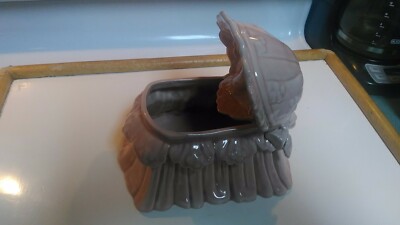 California Pottery Baby's First Basett Crib Vintage 1950s  Art Pottery Planter