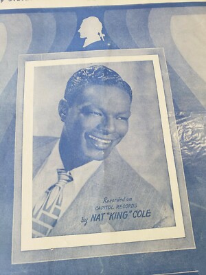 1951 Sheet Music Too Young Sylvia Dee & Sid Lipman - Nat King Cole Featured
