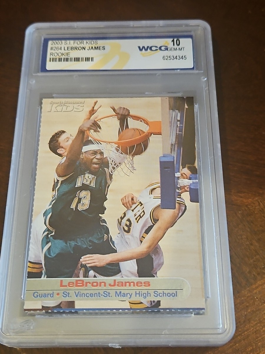 lebron james 2003 rookie card gem mint graded 10 grade mt grading rc king  03 si