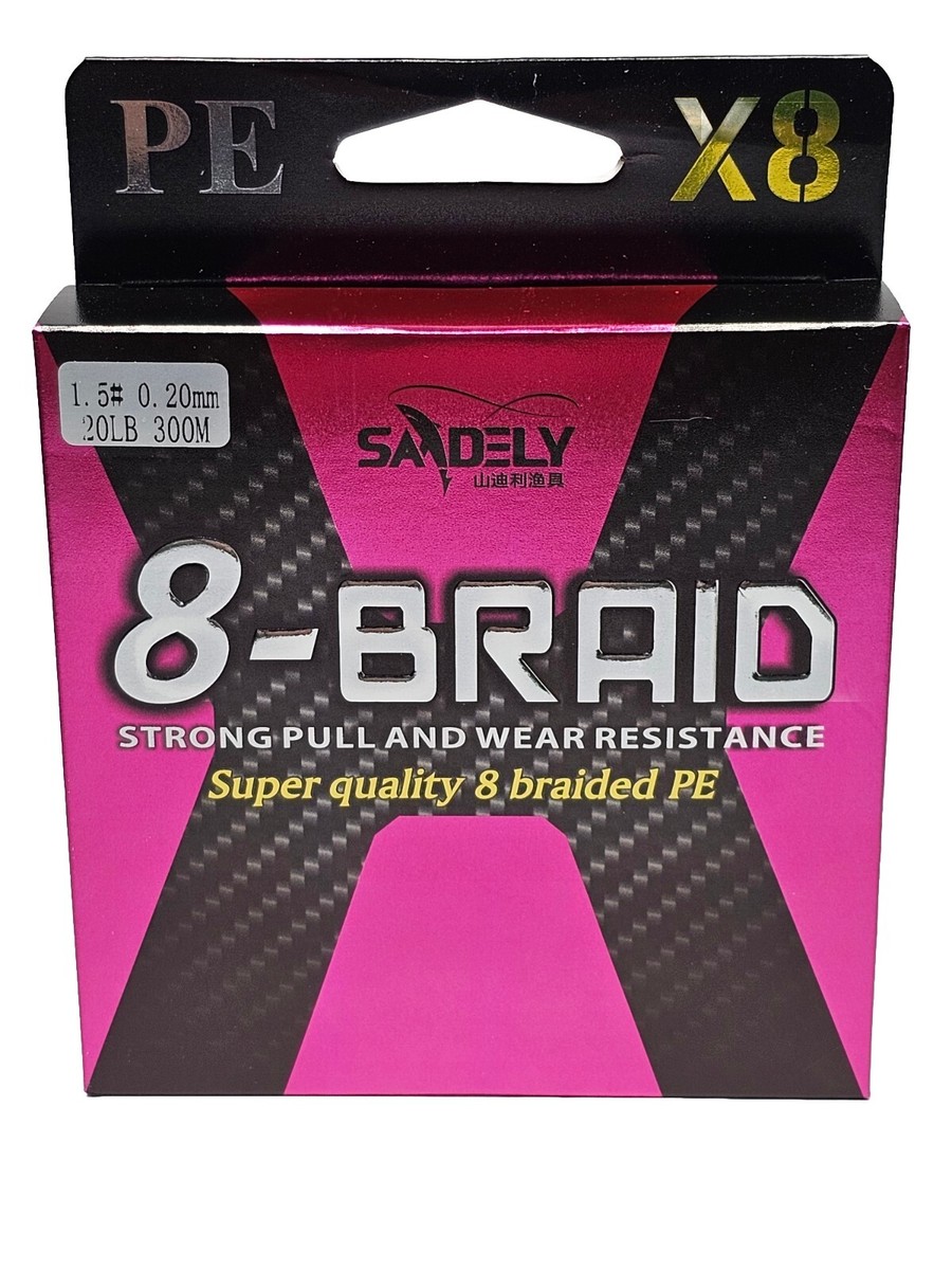 One Fishing Line X8-Braid 20lb. 300m 0.20mm Strong Wear Resistance | eBay