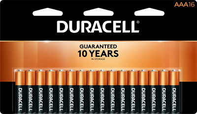 16 Pack Duracell AAA Alkaline 1.5V Batteries