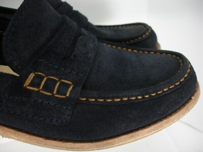 FRYE GREG CLASSIC PENNY LOAFER WAXED SUEDE 7.5 FRYE GREG CLASSIC PENNY LOAFER BLUE WAXED SUEDE SHOES MEN main image 3