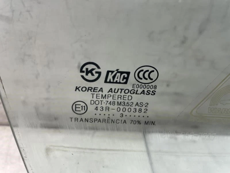 2003 HYUNDAI SANTA FE VIDRO DIANTEIRO DIREITO PORTA LATERAL DO PASSAGEIRO FABRICANTE DE EQUIPAMENTO ORIGINAL+ - Imagem 3 de 4