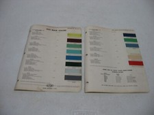 1955 Buick Original Dupont 2 Page Paint Color Chip Chart