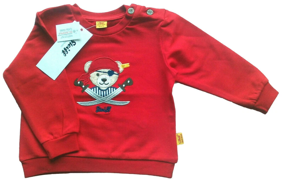 Sweat Shirt Gr.62 Steiff NEU rot Pirat bär pullover baby