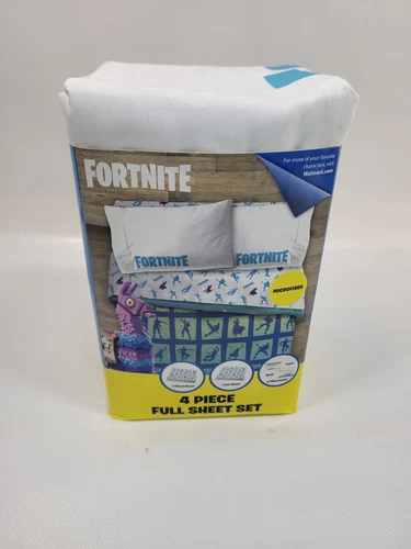 Fortnite Boogie Kids 4-Piece Full Sheet Set Microfiber New