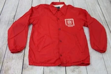 VTG Artex Aschaffenburg Germany Red Snap-Up Nylon Windbreaker Jacket Small