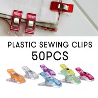 50Pcs Bunt Wonder Clips NäHklammern Stoffklammern NäHzubehöR NäHen NäHclips Neu