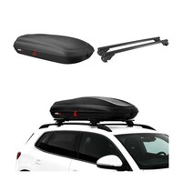 Carbonlook Dachbox 320L + Alu DachträGer Seat Ateca 2016-2026 Schwarz