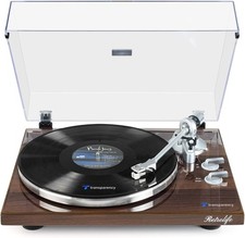 Turntables Belt-Drive Record Player with Wireless Output Bark Brown