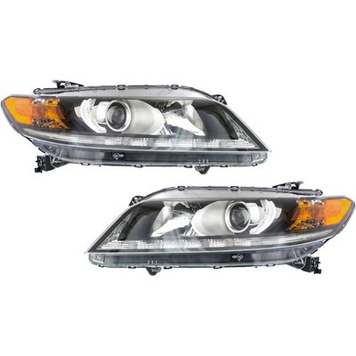 Left & Right Headlight For Honda Accord 2013-2015 EX-L Coupe V6 Halogen w/ Bulb