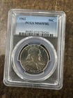 1962 FRANKLIN HALF DOLLAR 50C PCGS MS 65 FBL MINT UNC - FULL BELL LINES