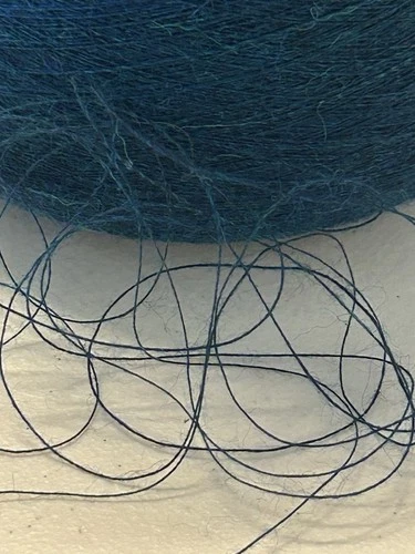 Spool Cone Peru Soft #0 Alpaca Wool Yarn Mix 1lb 8oz 688gr 481 Teal Blue A image 2