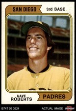 1974 Topps #309 Dave Roberts Padres VARIATION 7 - NM