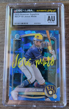 Jesus Made Signed 2025 1st Bowman Baseball Card #BCP50 CGC JSA Brewers Fullname