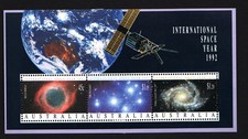 Australia minisheet MS1343 Space Hinge remnants, full gum