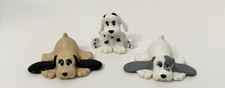 VINTAGE 1984 POUND PUPPIES PVC FIGURE Lot Of 3/Dalmatian/Grey/Brown