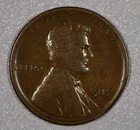 1917-S "Lincoln" Bronze One-Cent Coin, Very Good