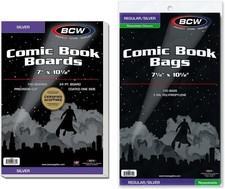 BCW Silver Age Polypropylene Comic Book Bags & Backing Boards Combo Set NEW